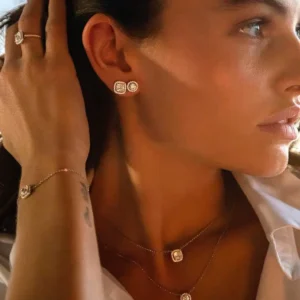 Diamond Stud Earrings - 18K Rose Gold