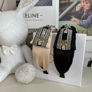 Dior Headband - Black and Beige