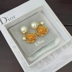 Dior Series Pearl Flower Earrings