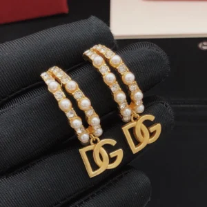 Dolce & Gabbana Pearl  Crystal Hoop