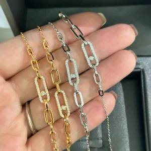 Gold & Silver Chain Bracelet - 18K