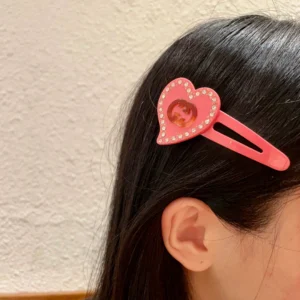 Heart-Shaped Hair Clip - Pink Series