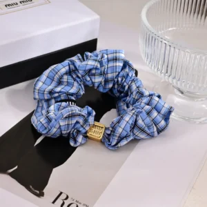 Miu Miu Plaid Scrunchie