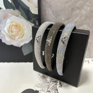 Prada Crystal Embellished Headband Set