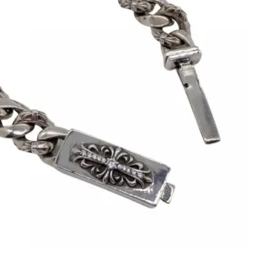Silver Bracelet with Floral Pendant