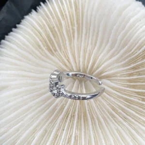 Sterling Silver Diamond Hoop Earrings