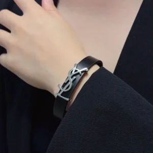 YSL Saint Laurent Leather Bracelet